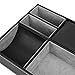 JS NOVA JUNS Valet Tray, 5 Compartments PU Leather Dresser Valet Organizer for Watches and Jewelry