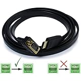 Plugable Active HDMI to VGA 6ft (1.8m) Converter Cable Supporting up to 1920 x 1080 (60Hz)
