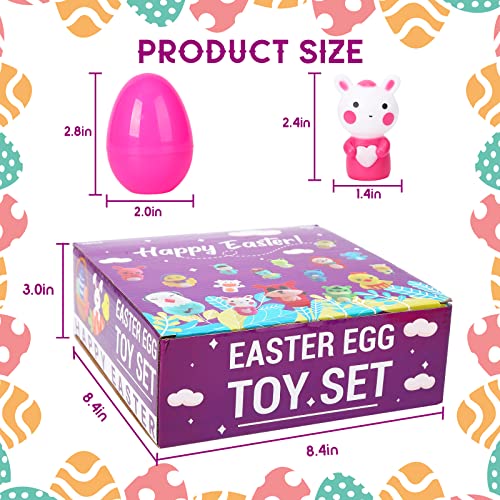 16pcs Easter Eggs Prefilled with Animal Finger Puppets for Easter Party