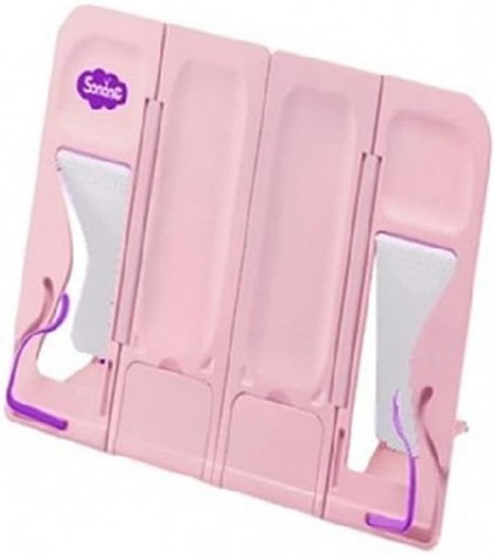 [KEM]Portable Folding Multi Book stand book holder reading stand book (Pink)