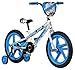 Mongoose Stun Boy's Freestyle BMX Bike with Training Wheels, 18-Inch Wheels, Blue