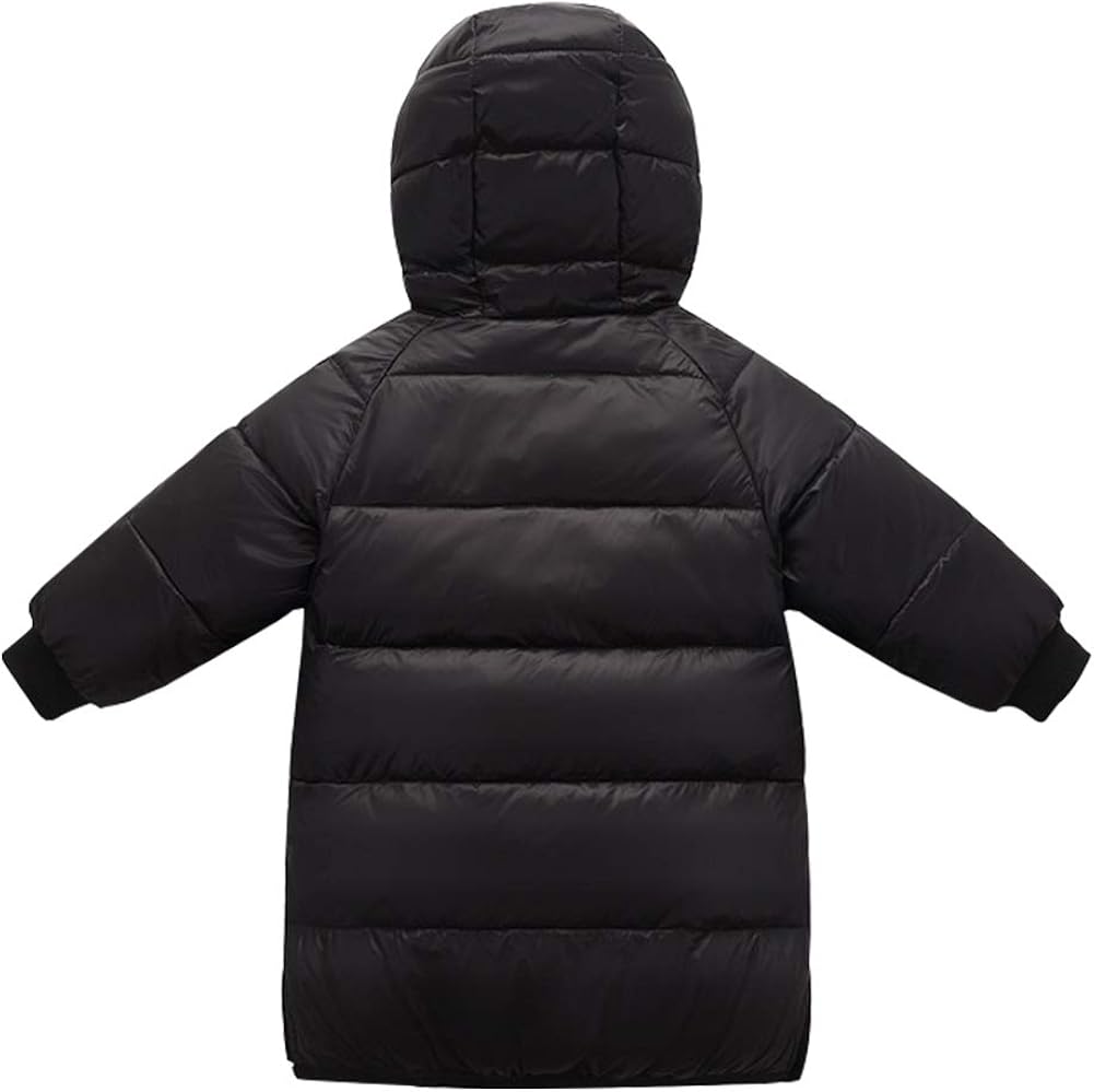 black thin puffer coat