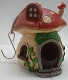 UMART Mushroom Decorative Birdhouse Garden Sculpt