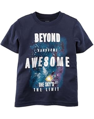 Boy S/s Space Tee; Navy; 3 Months