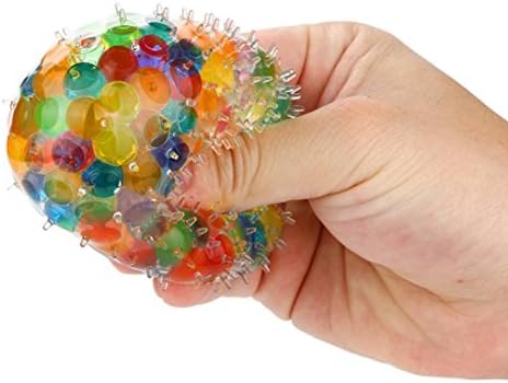Sacow Stress Reliever Ball, Spongy Rainbow Ball Toys Squeezable Stress Squishy Toy Stress Relief Ball for Fun (Multicolor)