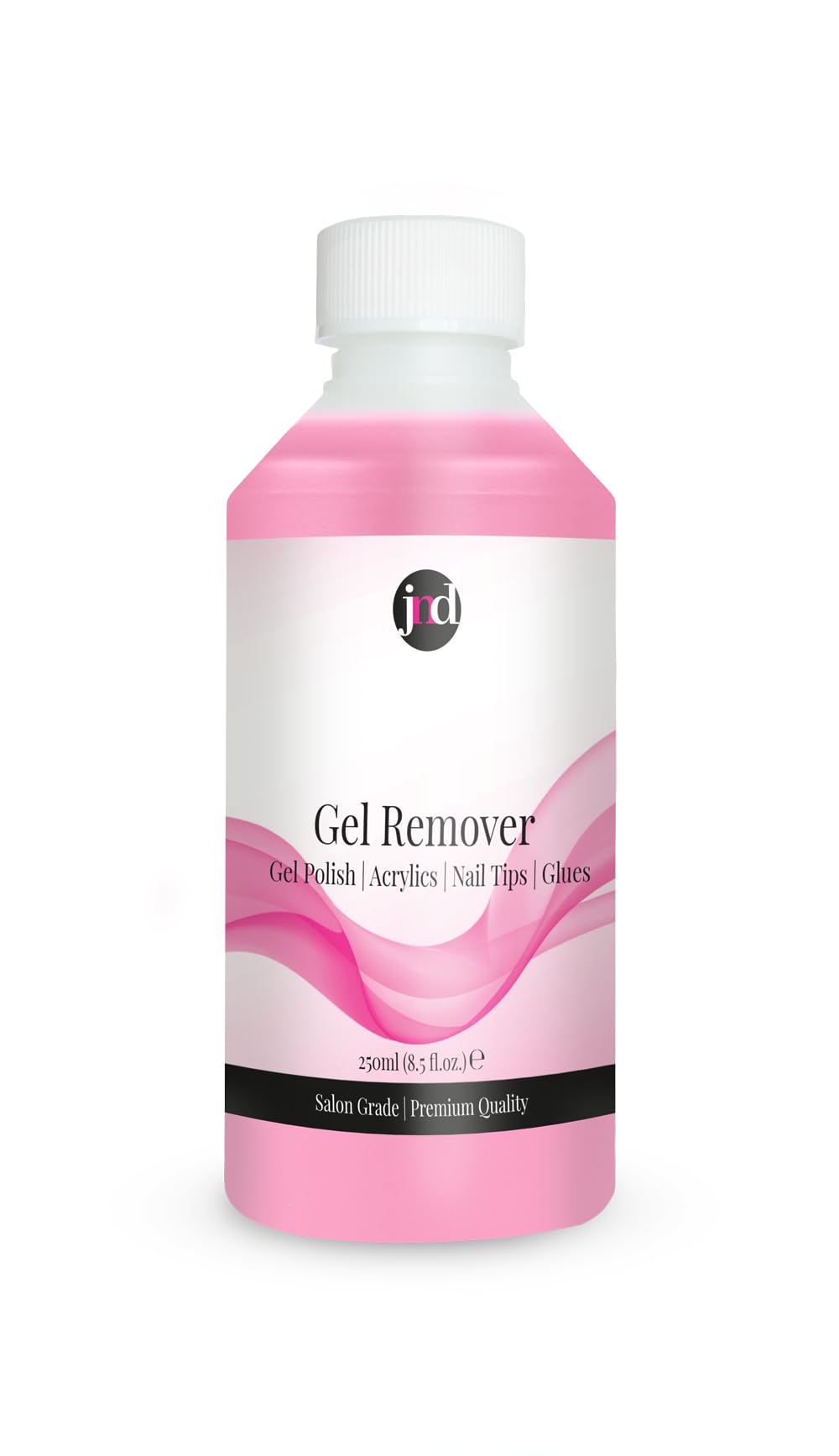 JND Gel Polish Remover with Acetone for Fast Action Removal of Nail Polish, Gels, Acrylics, Tips, and Glues