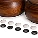 Yellow Mountain Imports Single Convex Melamine Go Game Stones Set with Jujube Bowls - Size 3 (22 millimeters) - Accessory for The Classic Strategy Game of Go (Baduk/Weiqi)