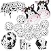 Cow Print Party Supply Set: Cow Print Balloons, Paper Plates, Paper Cups, Napkins and Plastic Tablecloth - Fun Farm Animal or Barnyard Birthday Party Supplies and Decorations - 53 Pieces, Serves 10