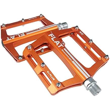 orange bicycle pedals