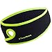 TrailHeads Women’s Ponytail Headband | Fleece Earband | Winter Running Headband - Black/hi-vis