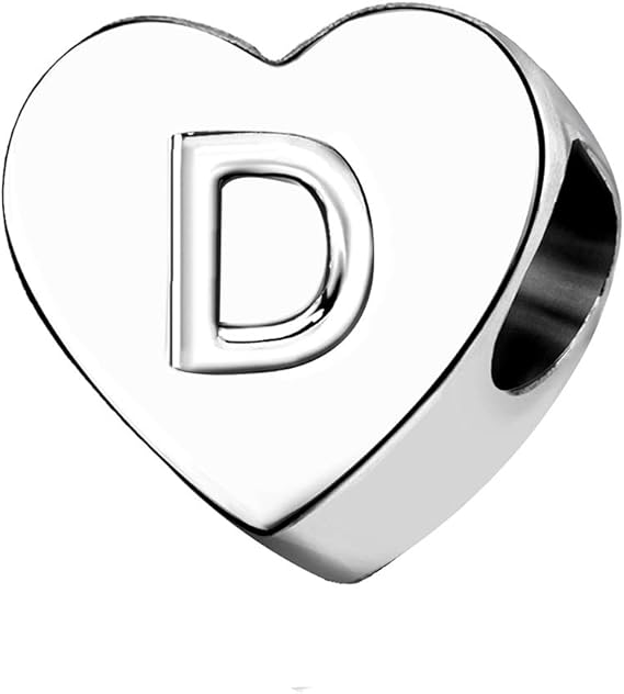 Amazon Kunbead A Z 文字イニシャルチャーム ハート ラブ アルファベット 誕生日ビーズ チャームブレスレット ネックレス 女性用 チャーム 通販