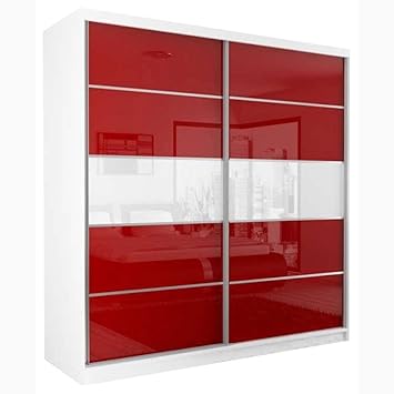 Justhome Beauty Iv Wardrobe Cupboard Sliding Wardrobe 218x200x60