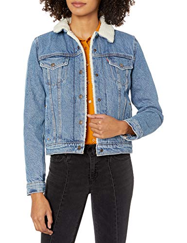 levi's women's original sherpa trucker denim jacket