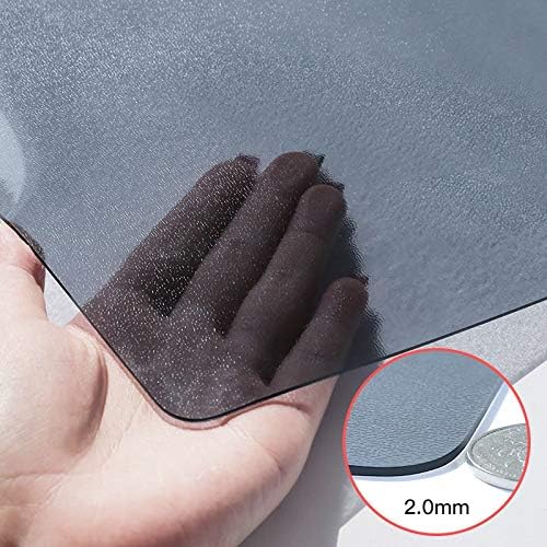 Hongsebuyi Tablecloth PVC Transparent Soft Plastic Tablecloth Antifouling Anti-scalding Tea Table Cloth Coffee Tablecloth Thickness 2 MM (Size : 70×70CM)