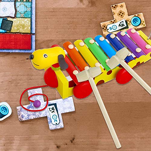 FADIKX 30Pcs Wooden Hammer for Breakable Heart Mini Wooden Hammers for Chocolate Toy Mallets for Kids, Crafts and Party Game Props