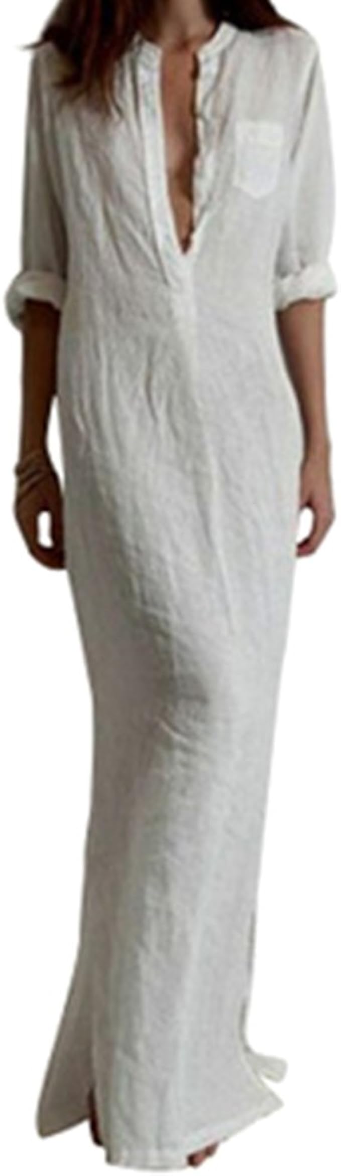 vestito lungo in cotone