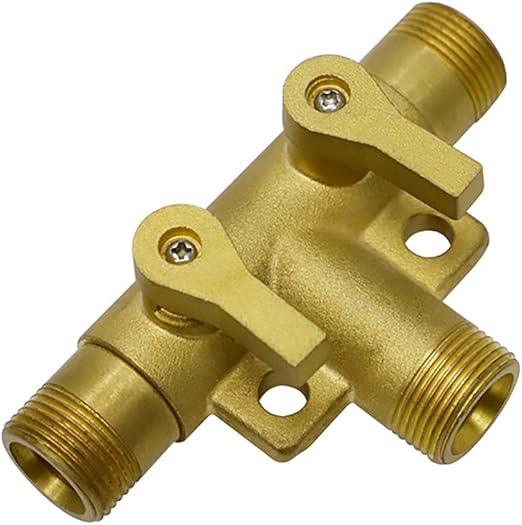 2 Way Hose Tap Splitter Y Shape 3/4 with Thread and Individual On/off