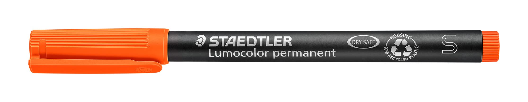 STAEDTLER Lumocolor 313-4 Permanent Marker Orange Approx. 0.4 mm Smudge-Proof and Waterproof Made in Germany Long Service Life 10 Universal Pens in Cardboard Case