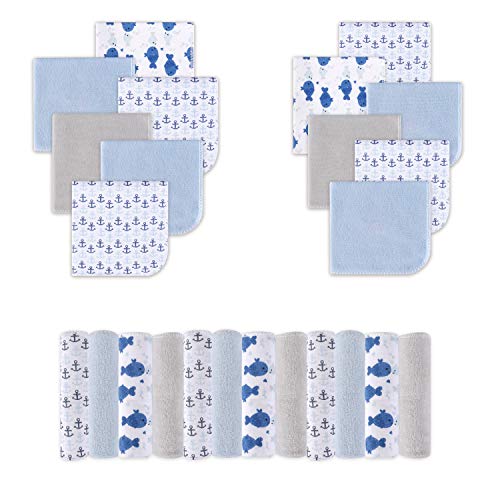 Viviland Cotton Baby Washcloths, Extra Soft and Ultra Absorbent Terry Bath Towel, 24pcs Gift Pack
