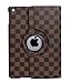 inShang® Checker Damier smart case/cover/stand for iPad Air / iPad 5 With auto sleep/wake function (FOR IPAD AIR, Black/Brown)