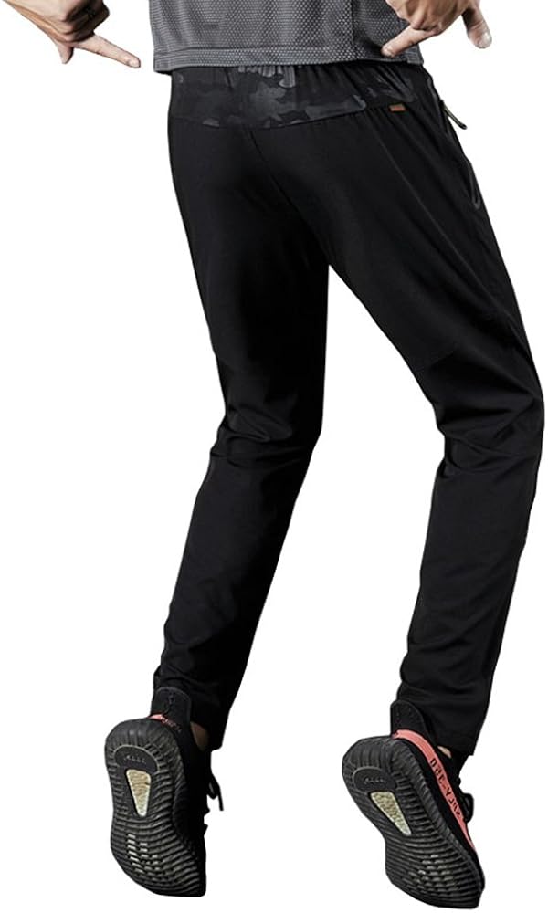 Rdruko Men's Jogger Casual Pants Lightweight Breathable Quick Dry Hiking Running Outdoor Sports Pants: Clothing