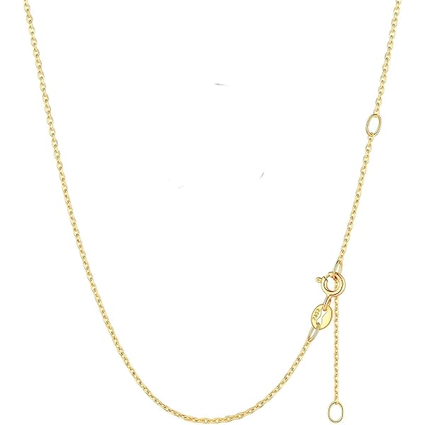 Sterling Silver Diamond-Cut Adjustable Cable Chain - Smyth Jewelers