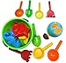 Toys Icon Beach Baby Toy 16-Piece Set + Sand Bucket + Zippered Bag + Ebook: Talented Kids Secrets! Play in the Pool or Sandbox