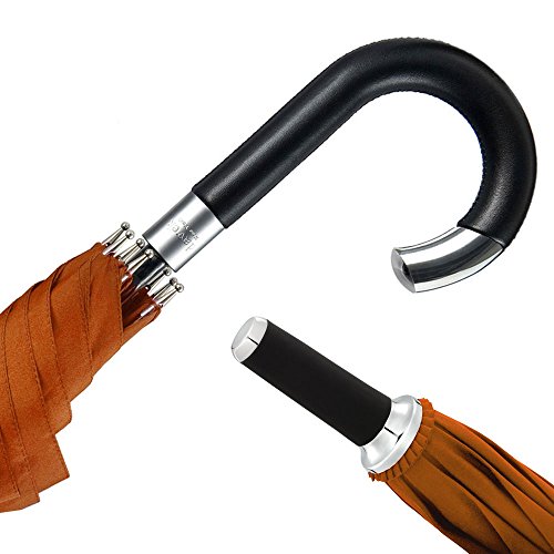 DAVEK ELITE UMBRELLA (Copper) - Quality Cane Umbrella with Automatic Open, Strong & Windproof