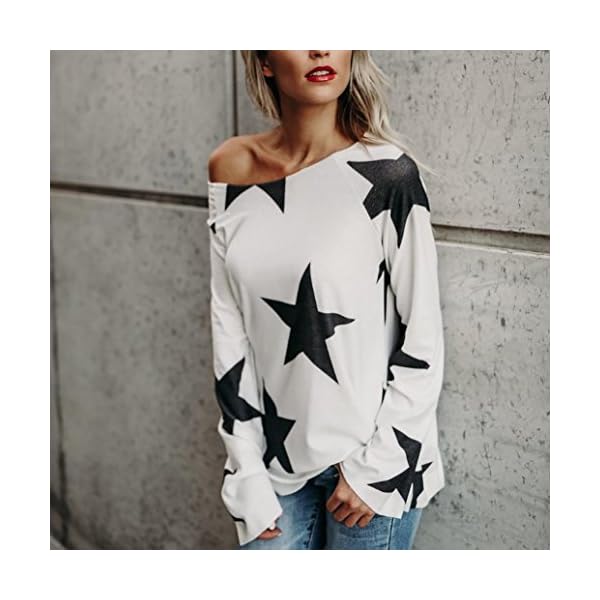 Vovotrade Adorable Women Girl Strapless Star Sweatshirt Long Sleeve Crop Jumper Pullover Tops - Image 5