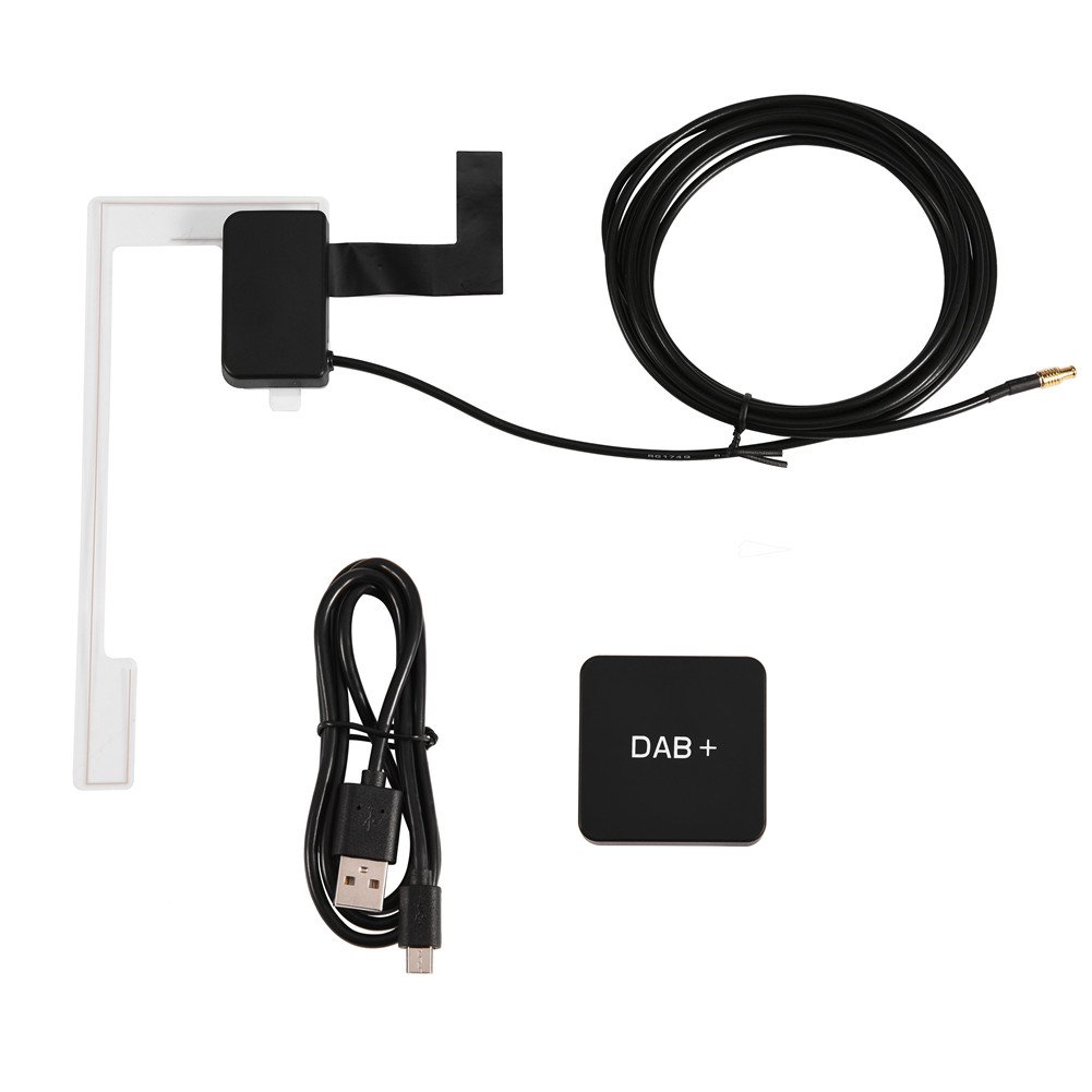 Socobeta Car Adapter Kit Radio Receiver Digital Radio Receiver Digital Audio Broadcast DAB DAB+ Box Radio Receiver with Antenna Compatible with Android