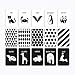 PicoHemmo Flash Cards Black and White for Infants, 15 Cards 30 Pages Animal Letter Visual 4''x6'' /10cm x 15cm Designed for 0–6 Months Kids Babies with High Contrast …