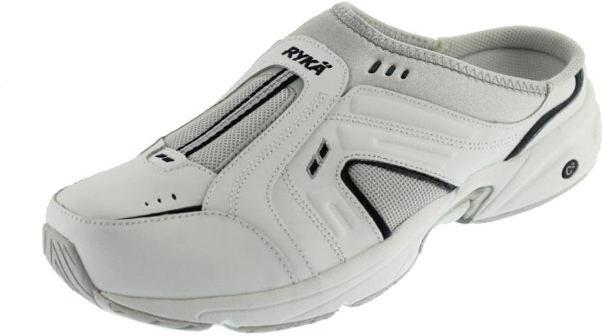 Ryka Womens RTC Leather Athletic Walking Shoes White 9.5