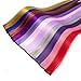 HUA MIAN LI 10 Pcs Mint Blue Long Straight Colored Clip in Hair Extensions Highlights Rainbow Fashion Heat Resistant Synthetic Multi-colors Hairpieces for Party, Cosplay, Halloween 22Inch