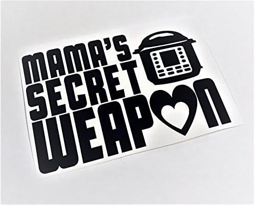 MR.Ci Mama's Secret Weapon 7.5 inch Black Vinyl Peel and Stick Decal