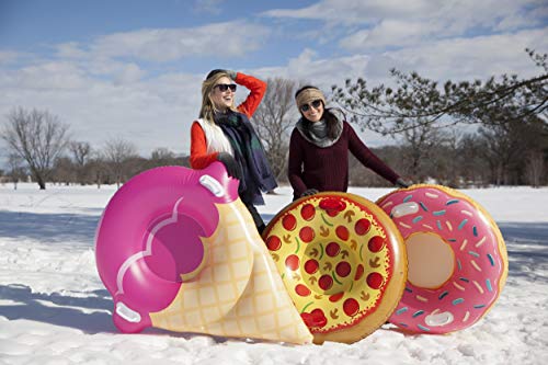 BigMouth Inc. Donut Snow Tube - 3 ft. Wide Inflatable Snow Tube with Easy Grip Handles, Made of Durable Vinyl with Welded Seams - Makes a Great Gift