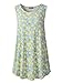 Veranee Women's Sleeveless Swing Tunic Summer Floral Flare Tank Top (L, 6-5)