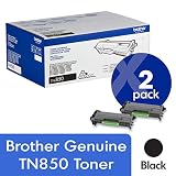 Brother Genuine TN850 2-Pack High Yield Black Toner Cartridge with Approximately 8,000 Page Yield/Cartridge
