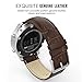 MoKo Watch Band Compatible with Samsung Galaxy Watch 46mm /Gear S3 Frontier, Classic/Galaxy Watch 3 45mm Smartwatch, 22mm Leather Bands Bracelet Sports Strap,Brown