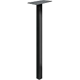 adoorn 51&rdquo; Mailbox Post - In Ground Mailbox Posts for Outside, Heavy Duty Metal Mailbox Post for Use with Post Mount Mailbox - Black