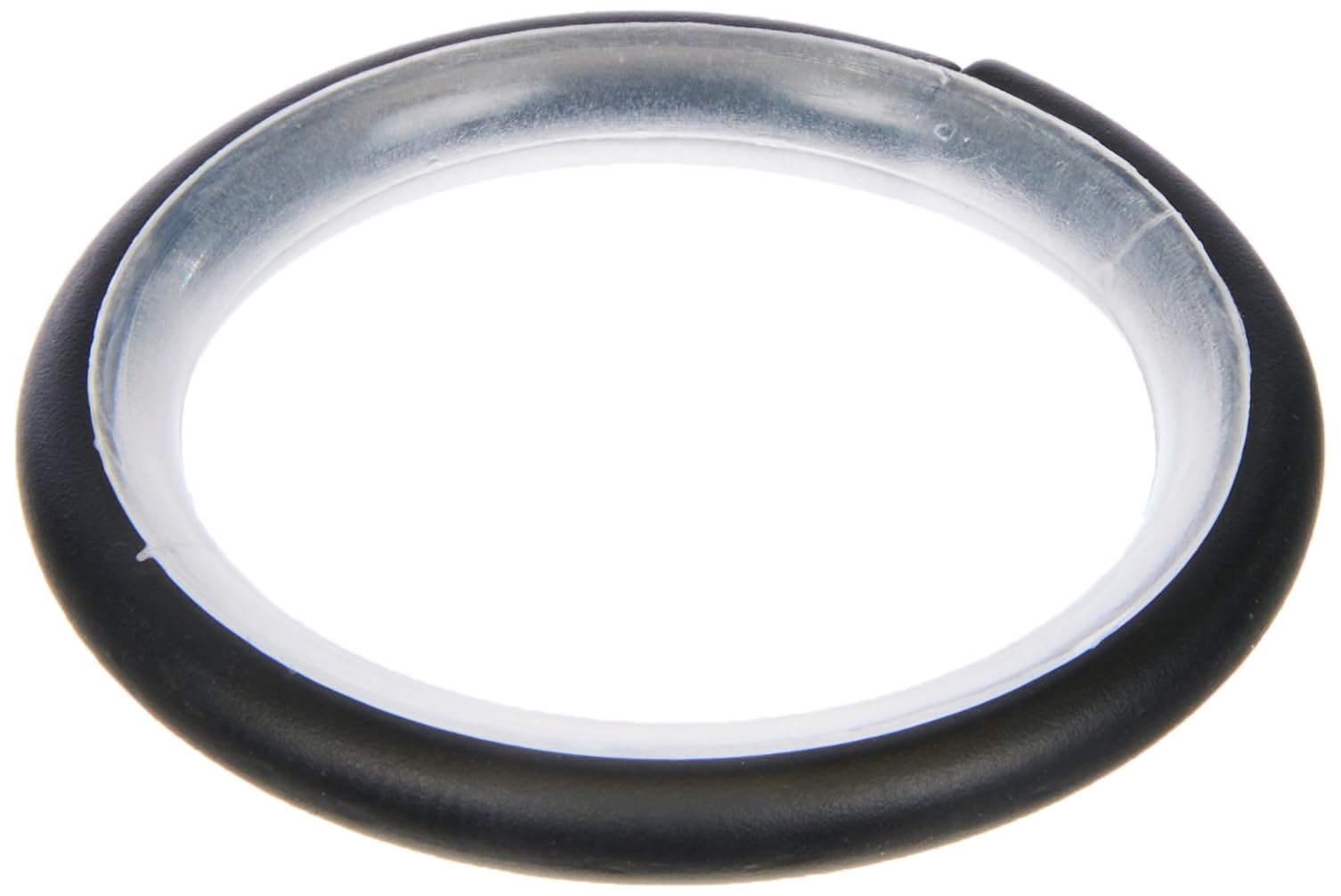 GARDINIA Curtain Rings for Curtain Rods with Diameter 16 mm - 20 mm, with Sliding Insert and Curtain Hooks, Pack of 10, Width 4 mm, Creta, Metal/Plastic, Matte Black