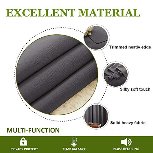 image for NICETOWN Blackout Curtain Panels for Window - Thermal Insulated Rod Po