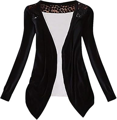 see through black cardigan