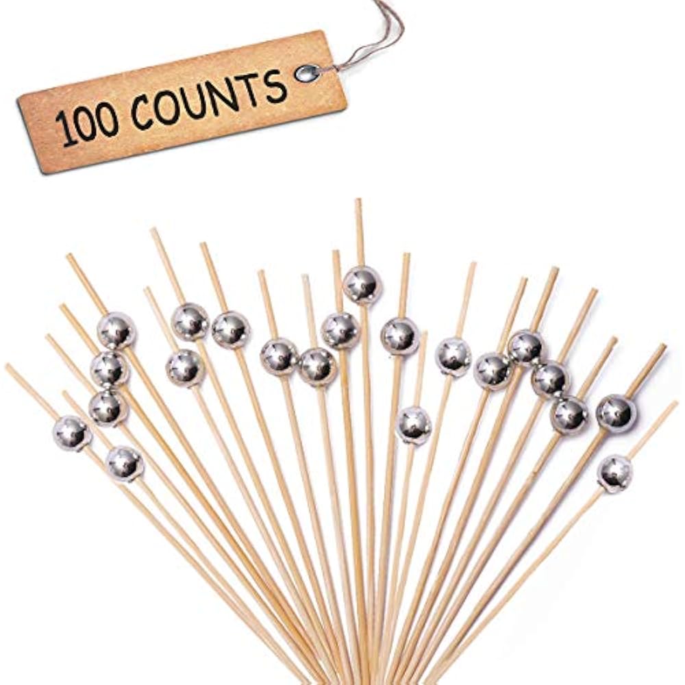 Cocktail Picks Appetizer Toothpickss 4.7 Inch Decorative Garnish Sticks