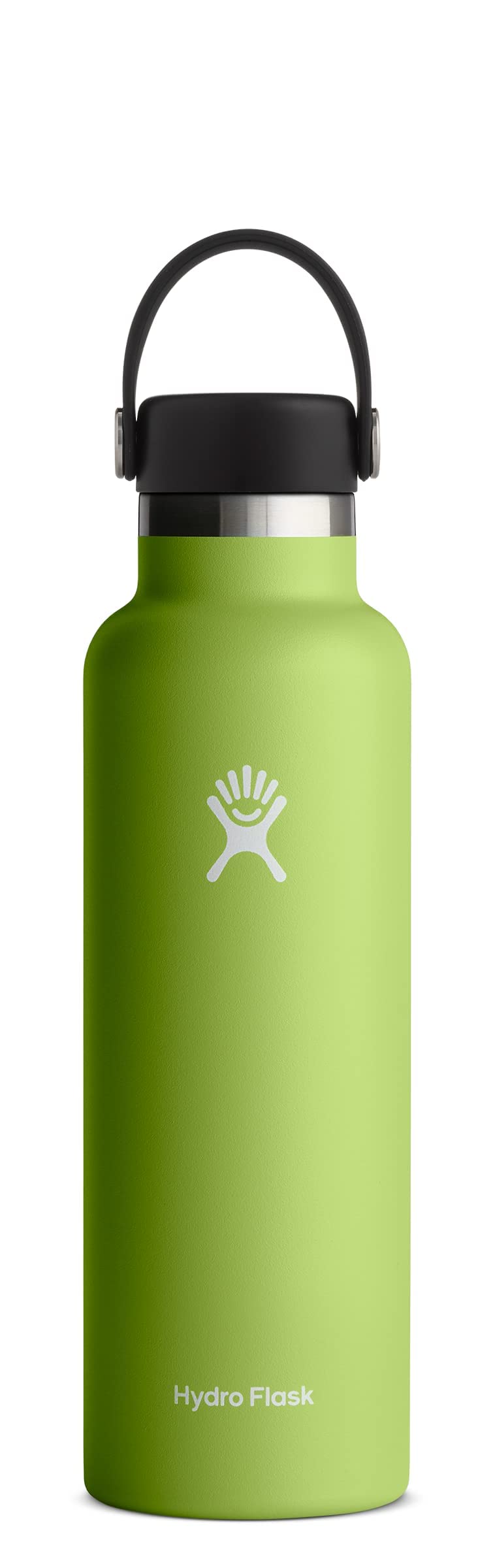 HYDRO FLASK - Water Bottle 621 ml (21 oz) - Vacuum Insulated Stainless Steel Water Bottle with Leak Proof Flex Cap and Powder Coat - BPA-Free - Standard Mouth - Seagrass