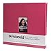 Zink Polaroid 8”x8” Cloth Covered Scrapbook Photo Album w/Front Picture Window for 2x3 Photo Paper Pojects (Snap, Zip, Z2300) - Red