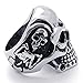 KONOV Vintage Gothic Skull Biker Stainless Steel Mens Ring, Size 13