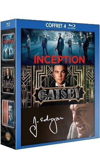 Coffret Leonardo Dicaprio - Inception + Gatsby Le Magnifique + J. Edgar