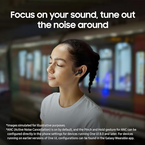 Samsung Galaxy Buds3 FE, Black (2025, CAD Version & Warranty) - Bluetooth Earbuds with AI Real-Time Live Translate, Auto Pairing & Switching, Sweat and Water Resistance, Find My Earbuds Mode
