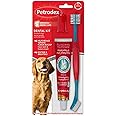 Petrodex Dental Care Kit for Dogs and Puppies, Cleans Teeth and Fights Bad Breath, Reduces Plaque and Tartar Formation, Enzymatic Tooth Brushing Kit, Poultry Flavor, 2.5oz Toothpaste + Toothbrush