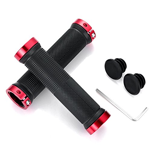 PGMJ Aluminum Alloy 31.8 Stem 45mm Bike Stem Mountain Bike Stem Short BMX Parts Road Bike, Bicycle, BMX, MTB, Fixie Gear, Cycling Short Handlebar Stem and 1 Pair Bike Handle Bar Grips (Red) - Thumbnail 2